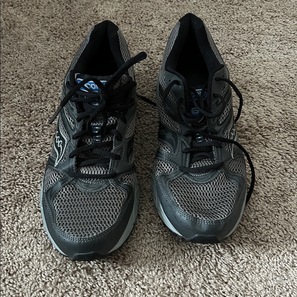 Saucony Charcoal and Black Athletic Sneakers